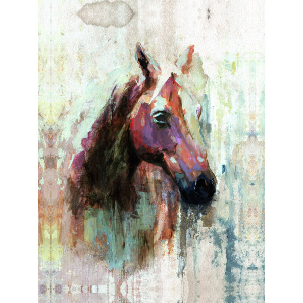 Foundry Select Painted Grunge Horse | Wayfair